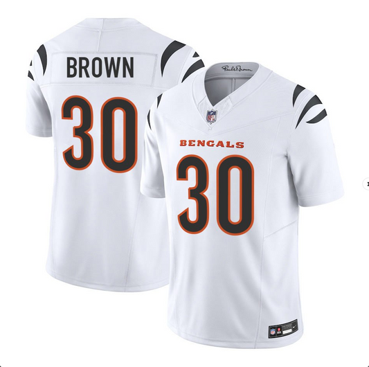 Chase Brown Cincinnati Bengals Jersey - White