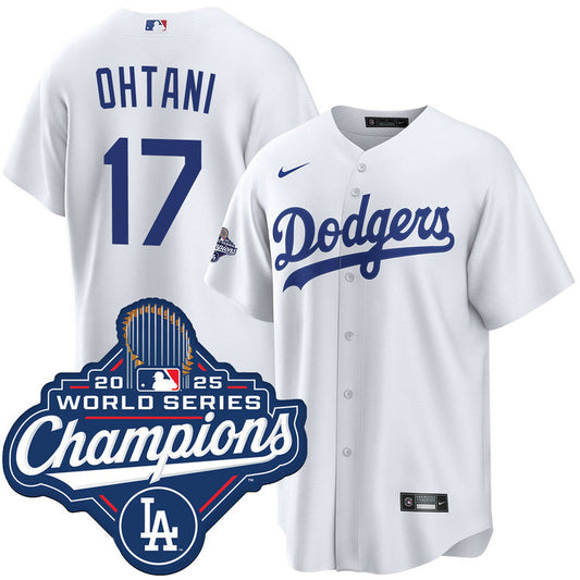Shohei Ohtani Los Angeles Dodgers Home 2025 World Series Champions Jersey - White