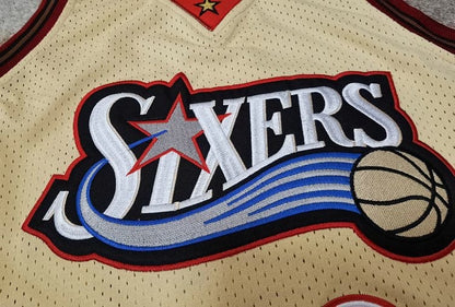Allen Iverson Philadelphia 76ers 1997/98 Hardwood Classics Jersey - Gold