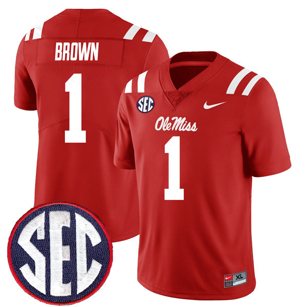 AJ Brown Ole Miss Rebels Jersey - Red
