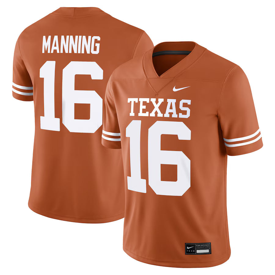 Arch Manning Texas Longhorns Jersey - Orange