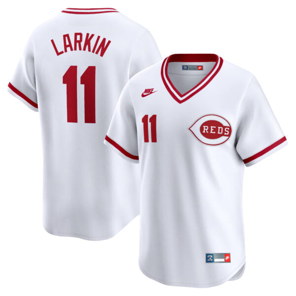 Barry Larkin Cincinnati Reds Throwback Jersey - White