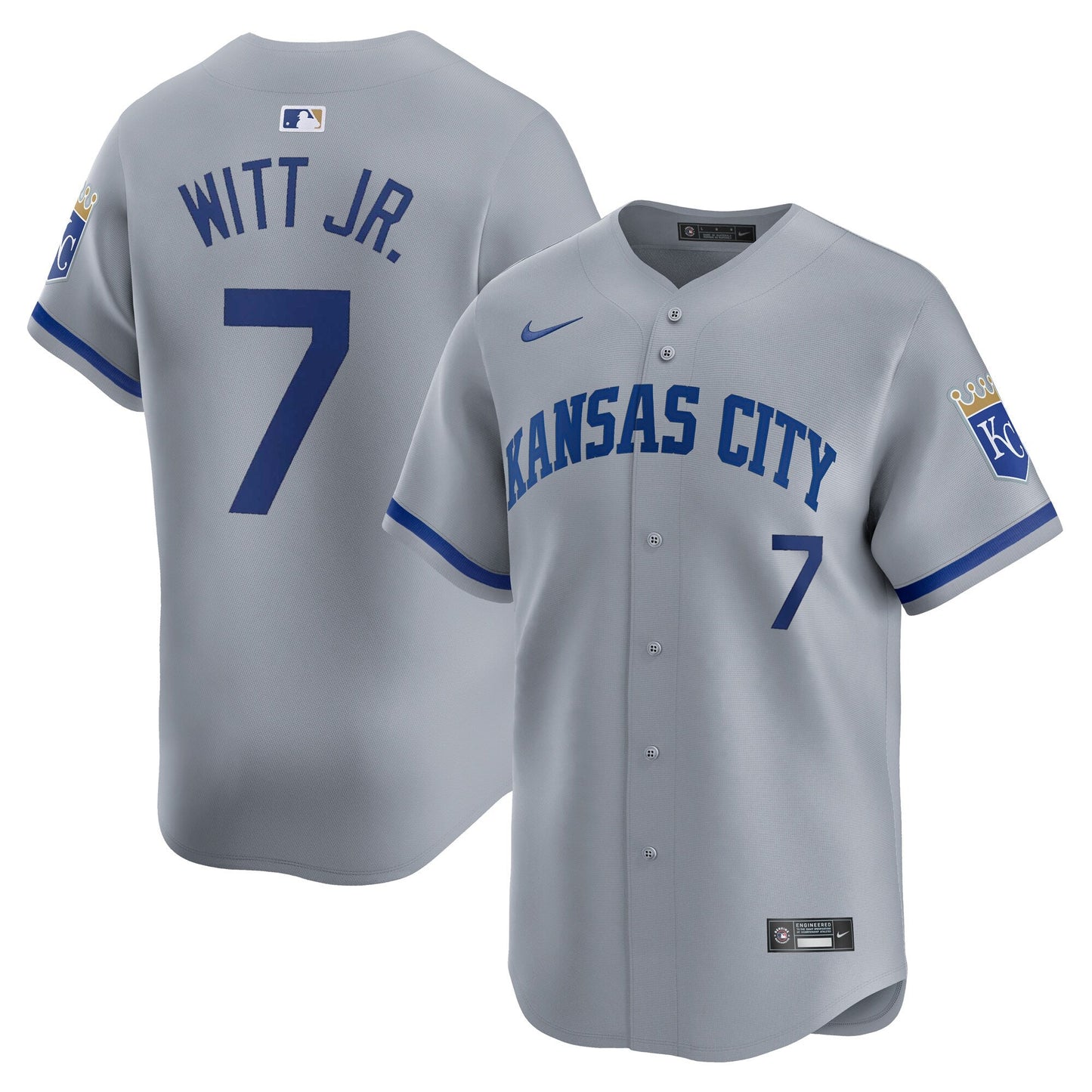 Bobby Witt Jr Kansas City Royals Road Jersey - Gray