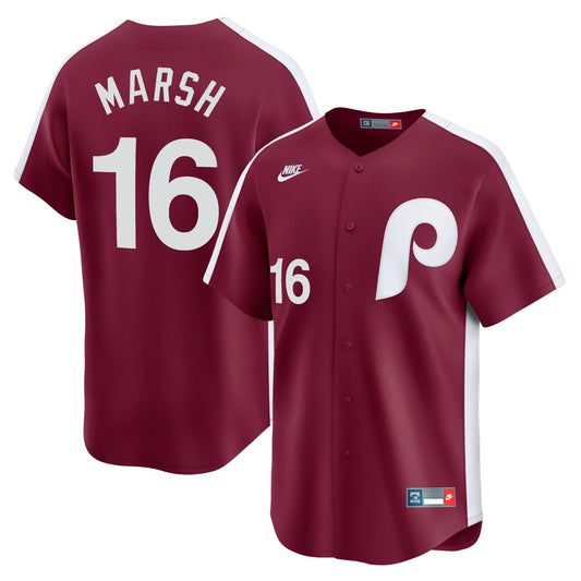 Brandon Marsh Philadelphia Phillies Cooperstown Limited Jersey – Red