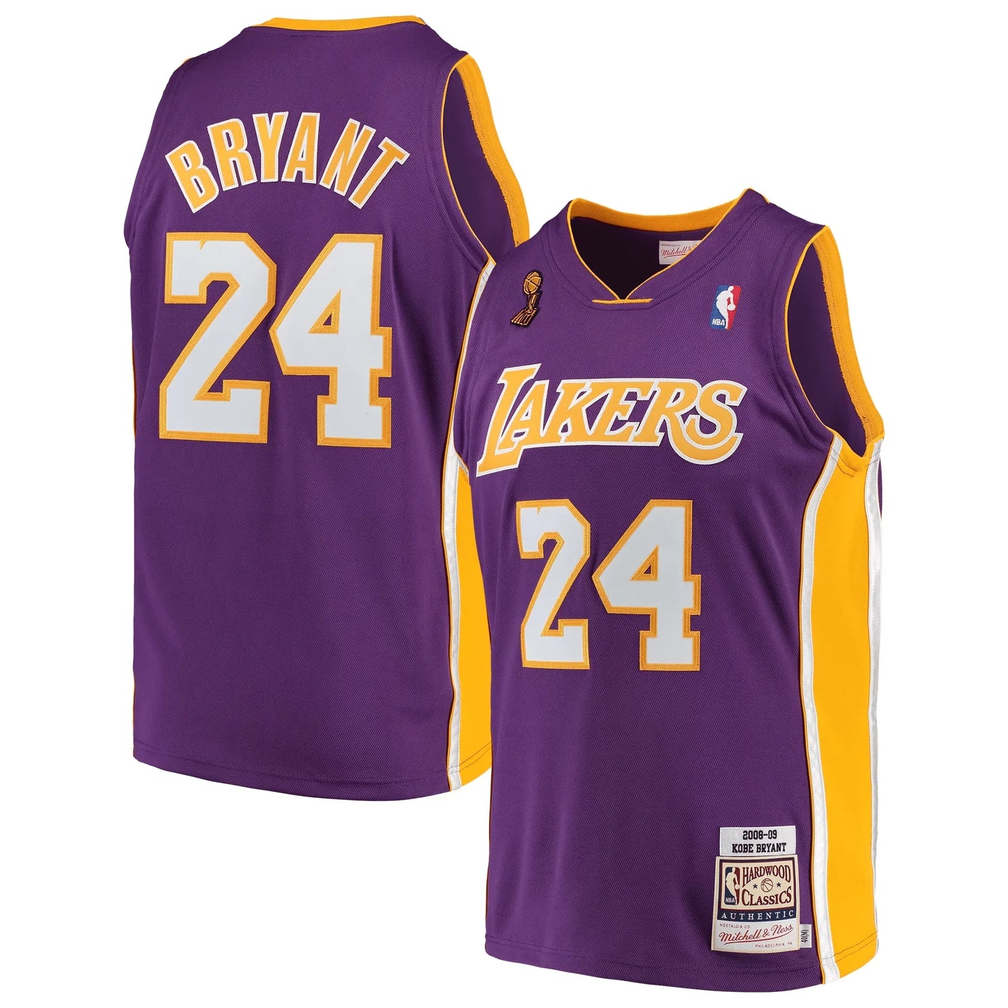 Kobe Bryant Los Angeles Lakers NBA Finals Hardwood Classics 2008/09 Jersey - Purple
