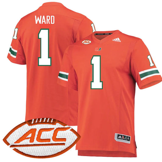 Cam Ward Miami Hurricanes Home Jersey - Orange