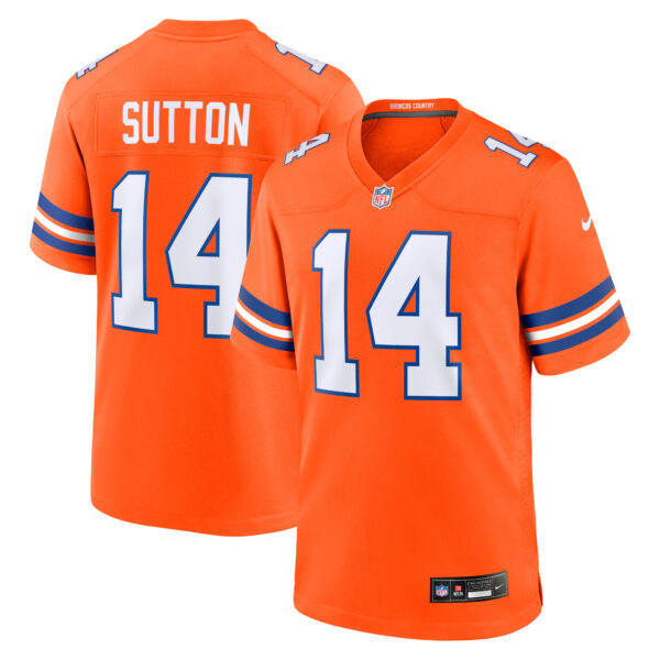 Courtland Sutton Denver Broncos Mile High Collection 1977 Throwback Jersey - Orange