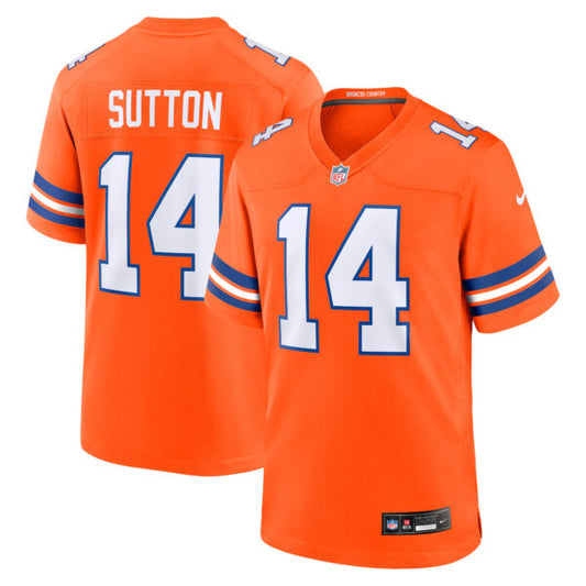 Courtland Sutton Denver Broncos Mile High Collection 1977 Throwback Jersey - Orange