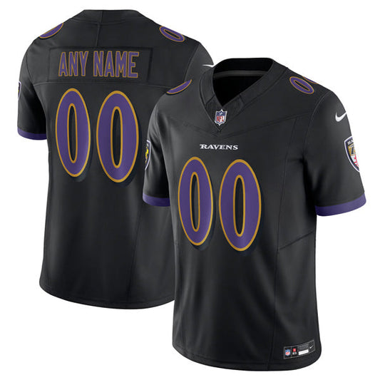 Custom Baltimore Ravens Alternate Jersey - Black