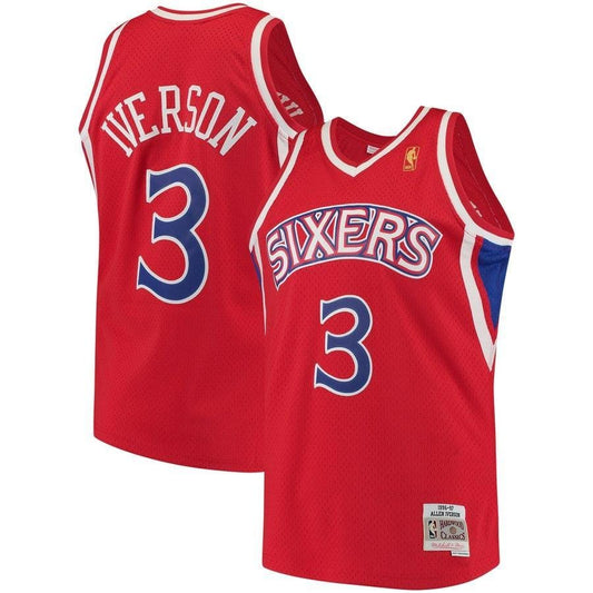 Allen Iverson Philadelphia 76ers 1996/97 Hardwood Classics Jersey - Red