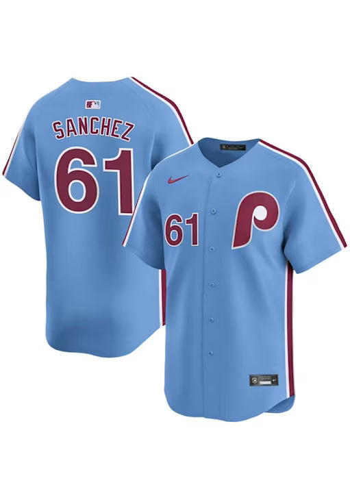 Cristopher Sanchez Philadelphia Phillies Alternate Jersey - Light Blue