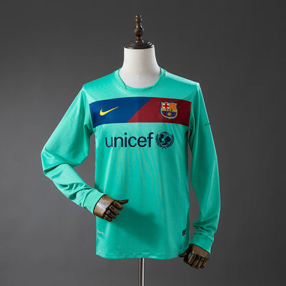 Barcelona 10/11 Away Long Sleeve Retro Jersey