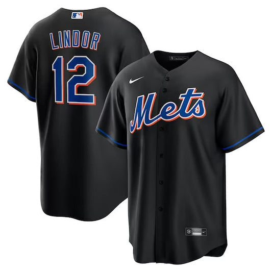 Francisco Lindor New York Mets Jersey – Black