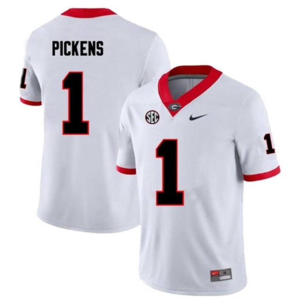 George Pickens Georgia Bulldogs Jersey - White
