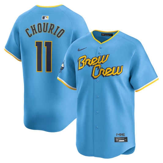 Jackson Chourio Milwaukee Brewers City Connect Limited Jersey - Powder Blue