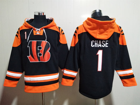 Jamarr Chase Cincinnati Bengals Hoodie Jersey - Black