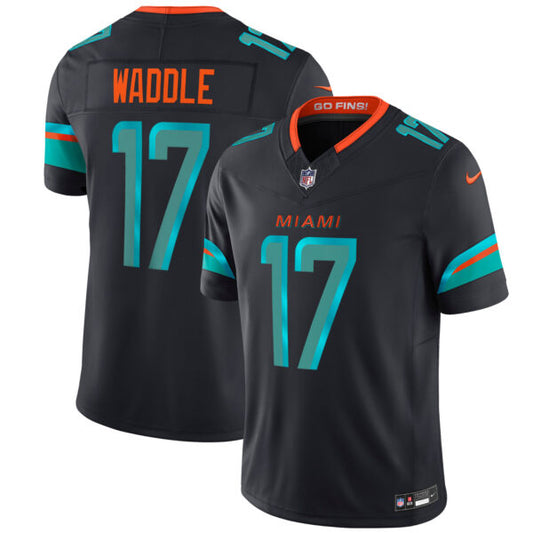 Jaylen Waddle Miami Dolphins 2025 Rivalries Collection Game Jersey - Pitch Blue