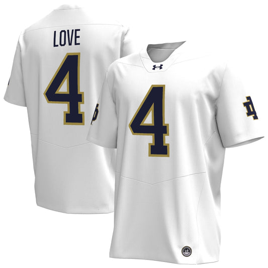 Jeremiyah Love Notre Dame Fighting Irish Jersey - White