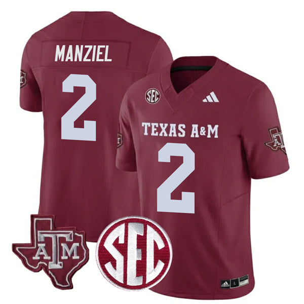Johnny Manziel Texas A&M Aggies Football Home Jersey – Maroon