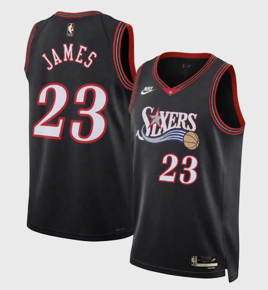 LeBron James Philadelphia 76ers Unisex Jersey - Classic Edition - Black