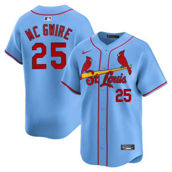 Mark McGwire St. Louis Cardinals Alternate Limited Jersey - Light Blue