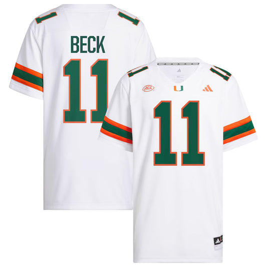 Carson Beck Miami Hurricanes Jersey - White