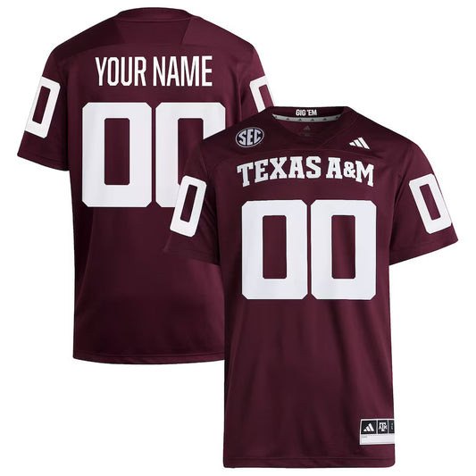 Custom Texas A&M Aggies Jersey - Maroon