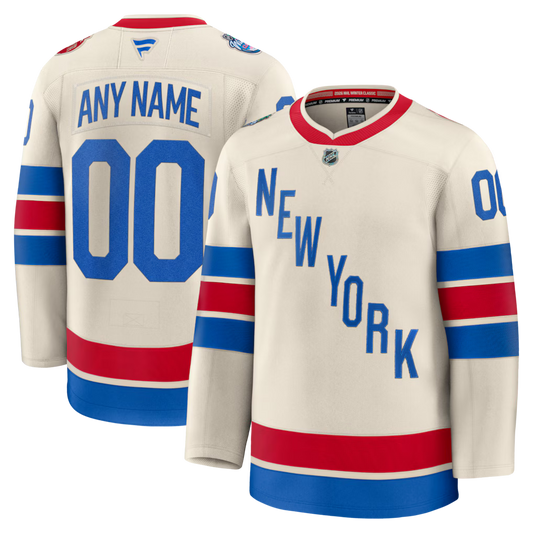 Custom New York Rangers 2026 NHL Winter Classic Premium Jersey - Beige