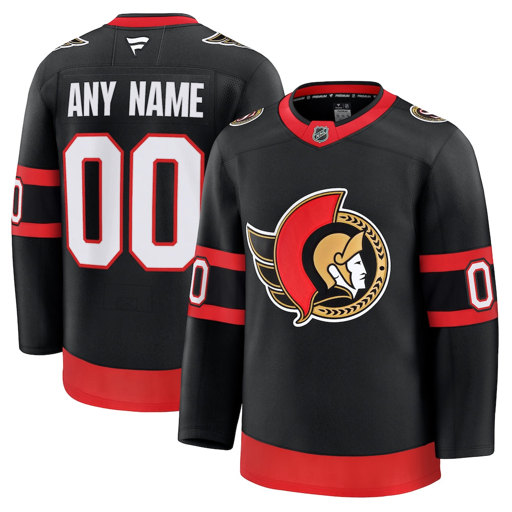 Custom Ottawa Senators Home Premium Jersey - Black