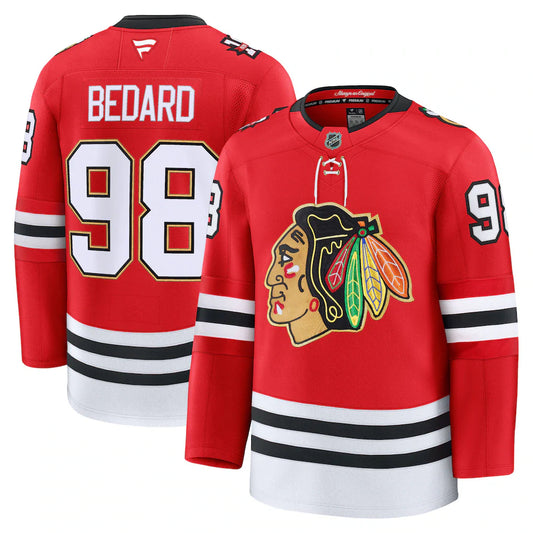 Connor Bedard Chicago Blackhawks Centennial Premium Jersey - Red