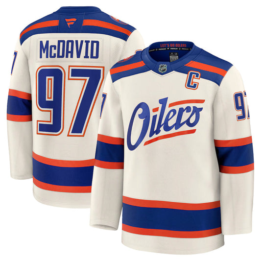 Connor McDavid Edmonton Oilers Alternate Premium Jersey - White