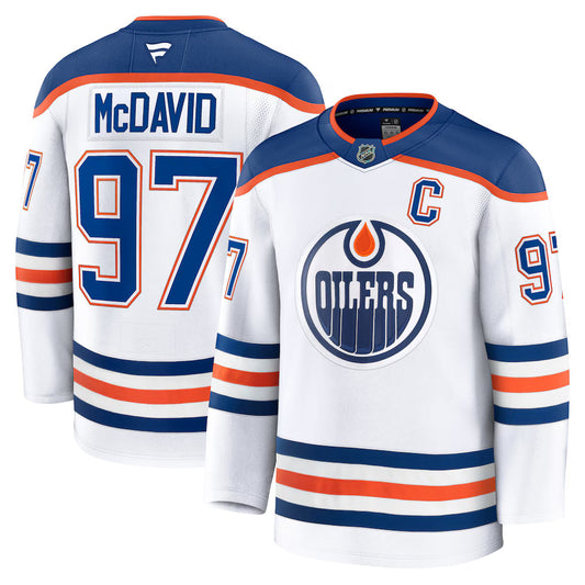 Connor McDavid Edmonton Oilers Away Premium Jersey - White