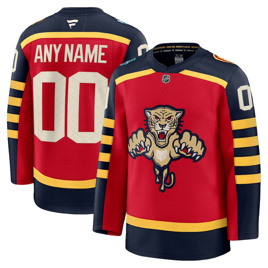 Custom Florida Panthers 2026 NHL Winter Classic Premium Jersey - Red