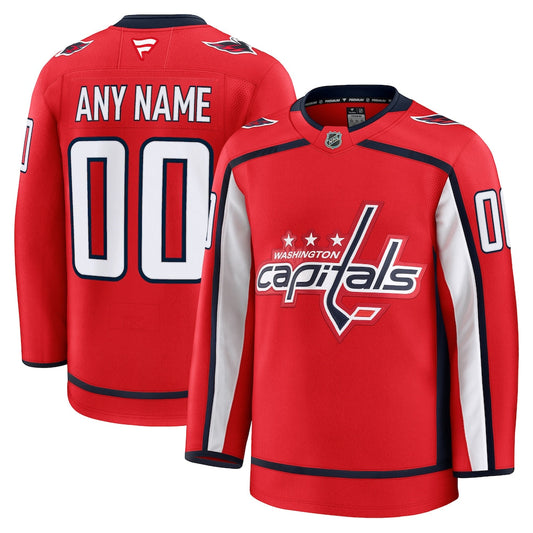 Custom Washington Capitals Home Premium Jersey - Red