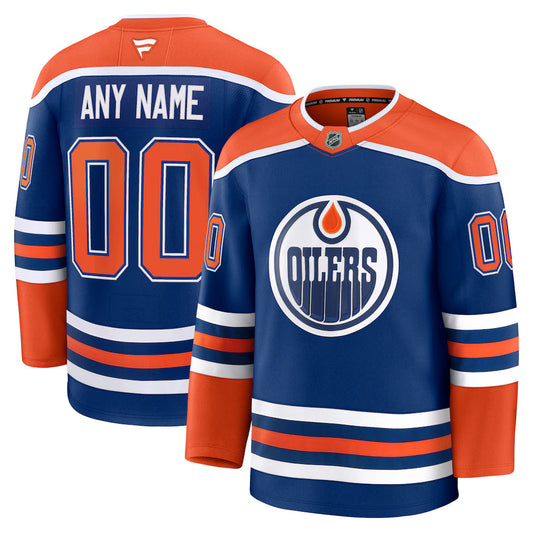 Custom Edmonton Oilers Home Premium Jersey - Royal