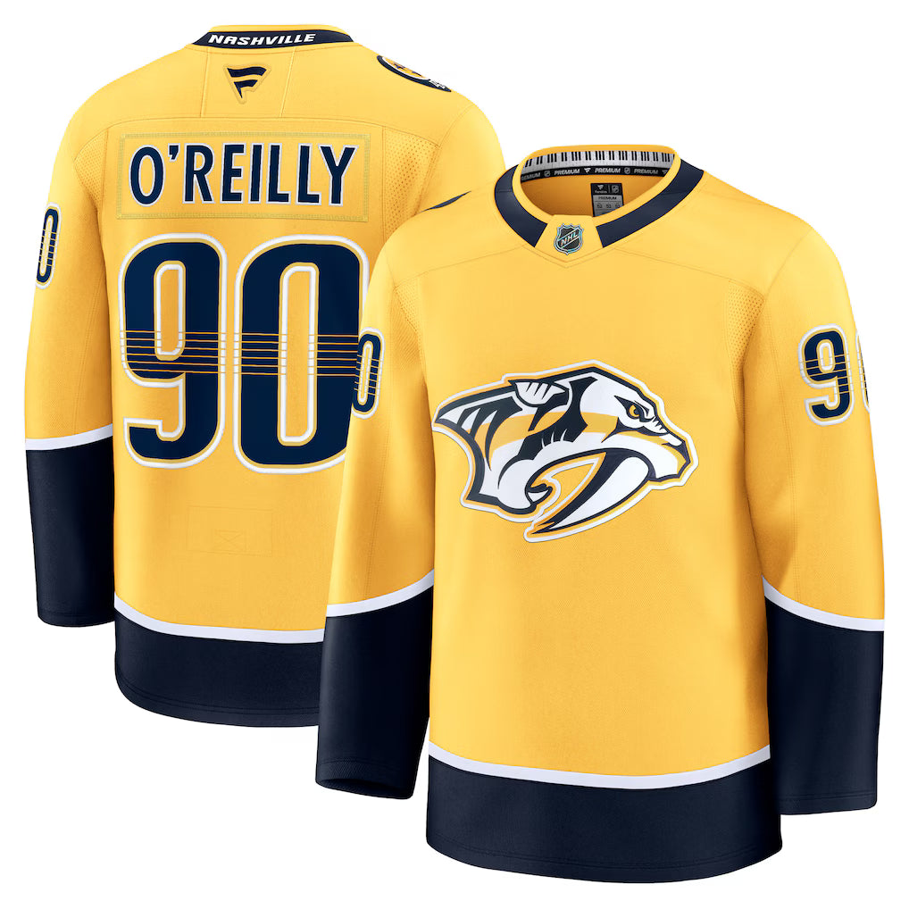 Ryan O'Reilly Nashville Predators Home Premium Jersey - Yellow