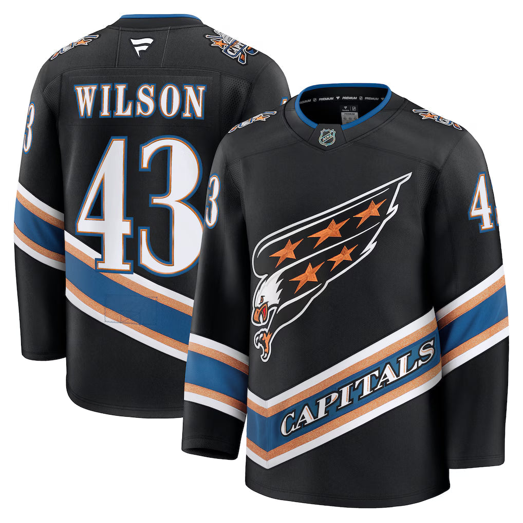 Tom Wilson Washington Capitals Alternate 50th Anniversary Premium Jersey - Black