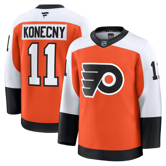 Travis Konecny Philadelphia Flyers Home Premium Jersey - Orange