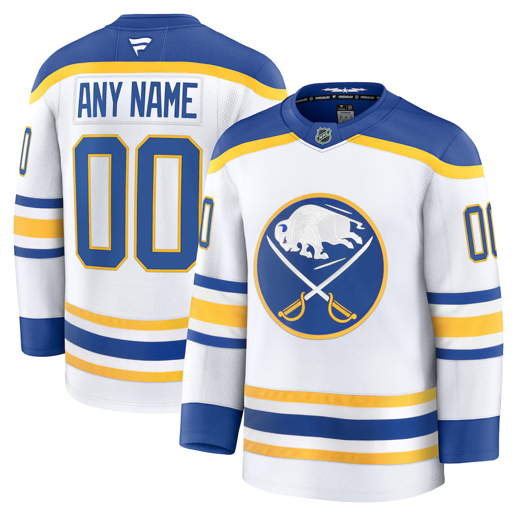 Custom Buffalo Sabres Away Premium Jersey - White