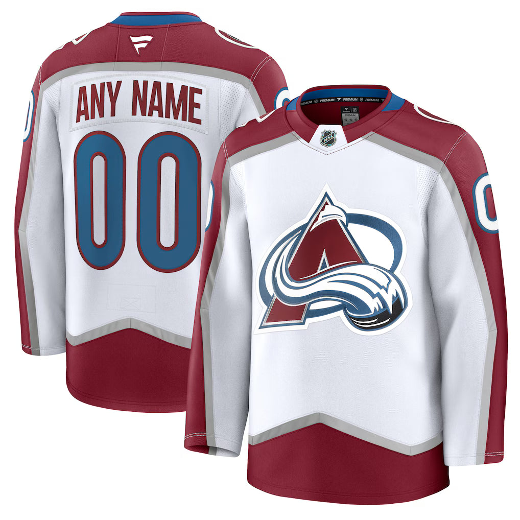 Custom Colorado Avalanche Away Jersey - White