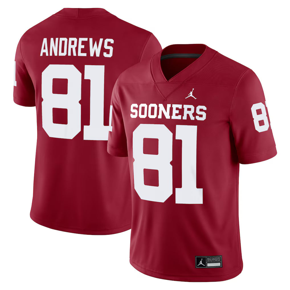 Mark Andrews Oklahoma Sooners Alumni Player Jersey - Crimson
