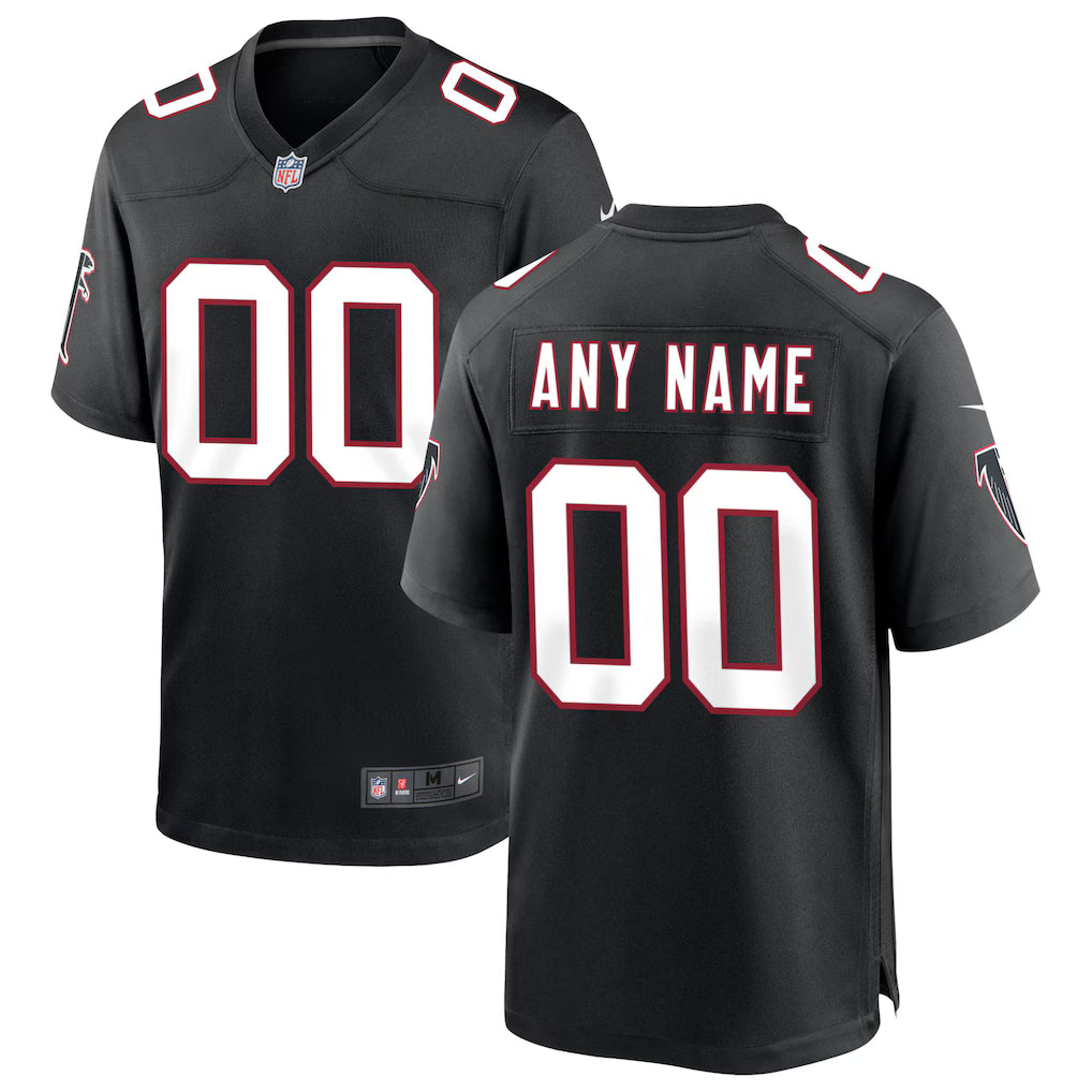 Custom Atlanta Falcons Throwback Jersey - Black