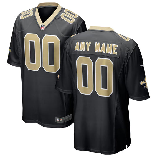 Custom New Orleans Saints Jersey - Black