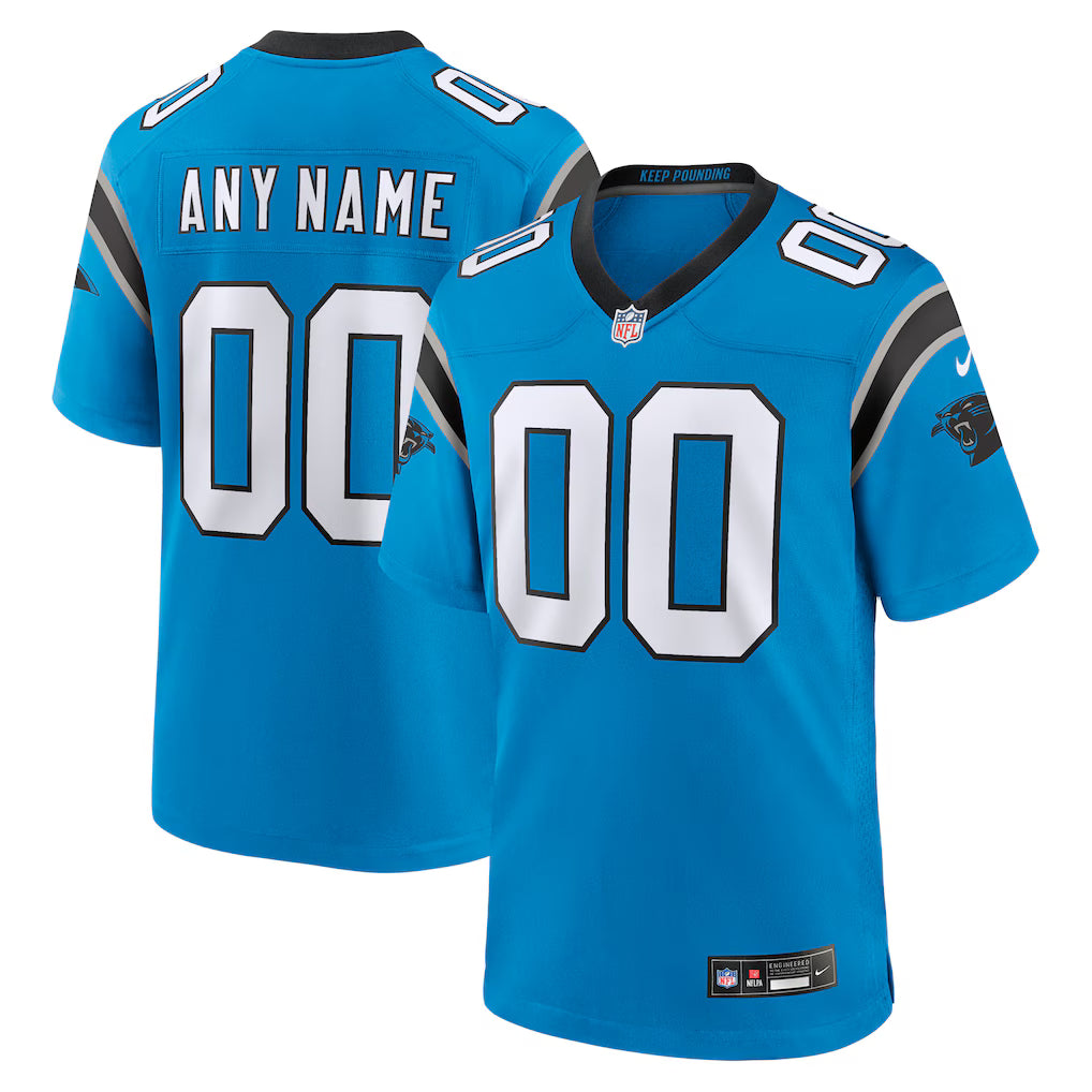 Custom Carolina Panthers Jersey - Blue