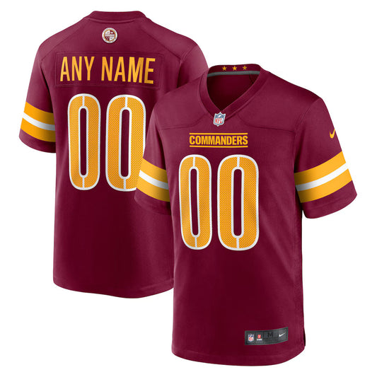 Custom Washington Commanders Jersey - Burgundy