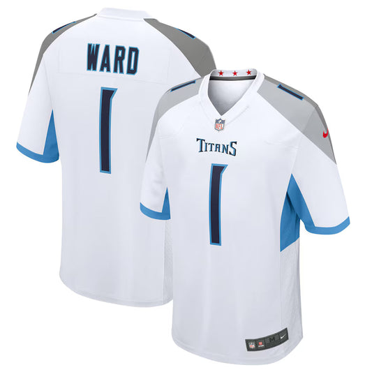 Cameron Ward Tennessee Titans 2025 NFL Draft First Round Pick 2nd Jersey - White