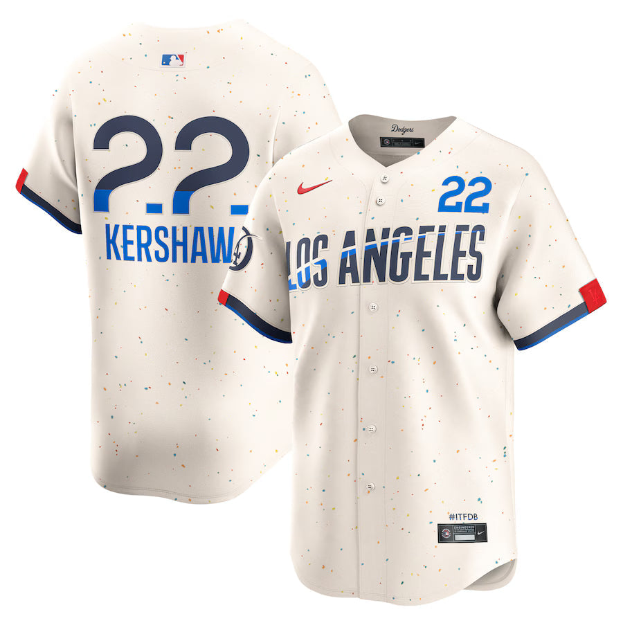 Clayton Kershaw Los Angeles Dodgers City Connect Jersey - Cream