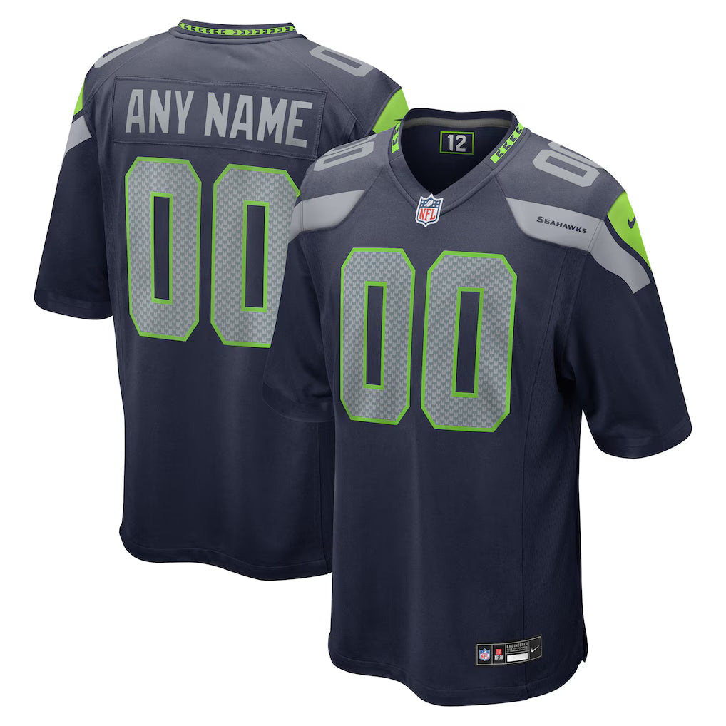 Custom Seattle Seahawks Jersey - College Navy