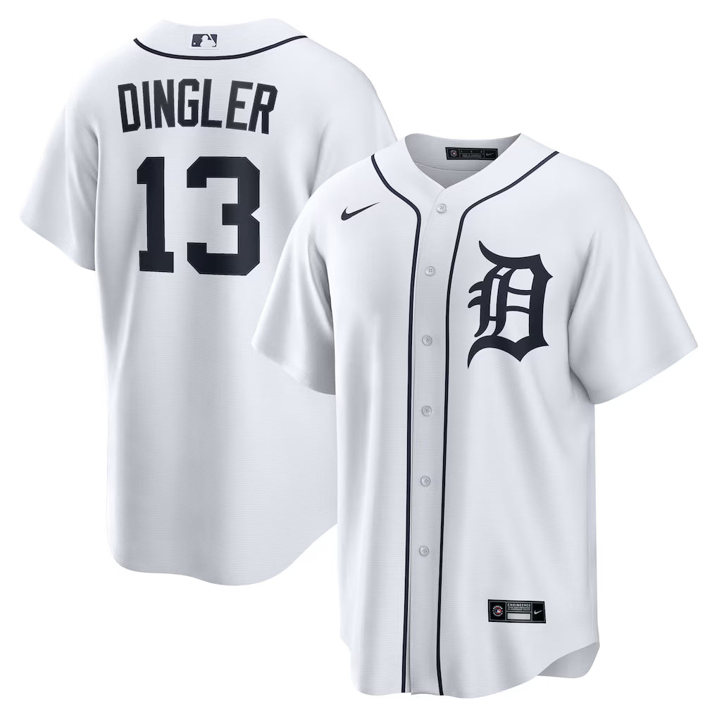 Dillon Dingler Detroit Tigers Home Jersey - White