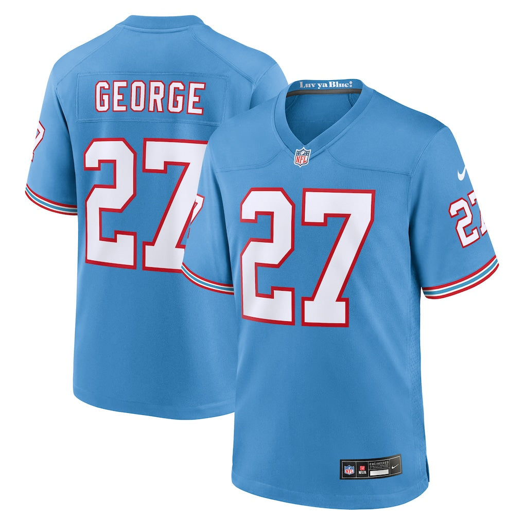 Eddie George Tennessee Titans Retired Player Alternate Jersey - Light Blue